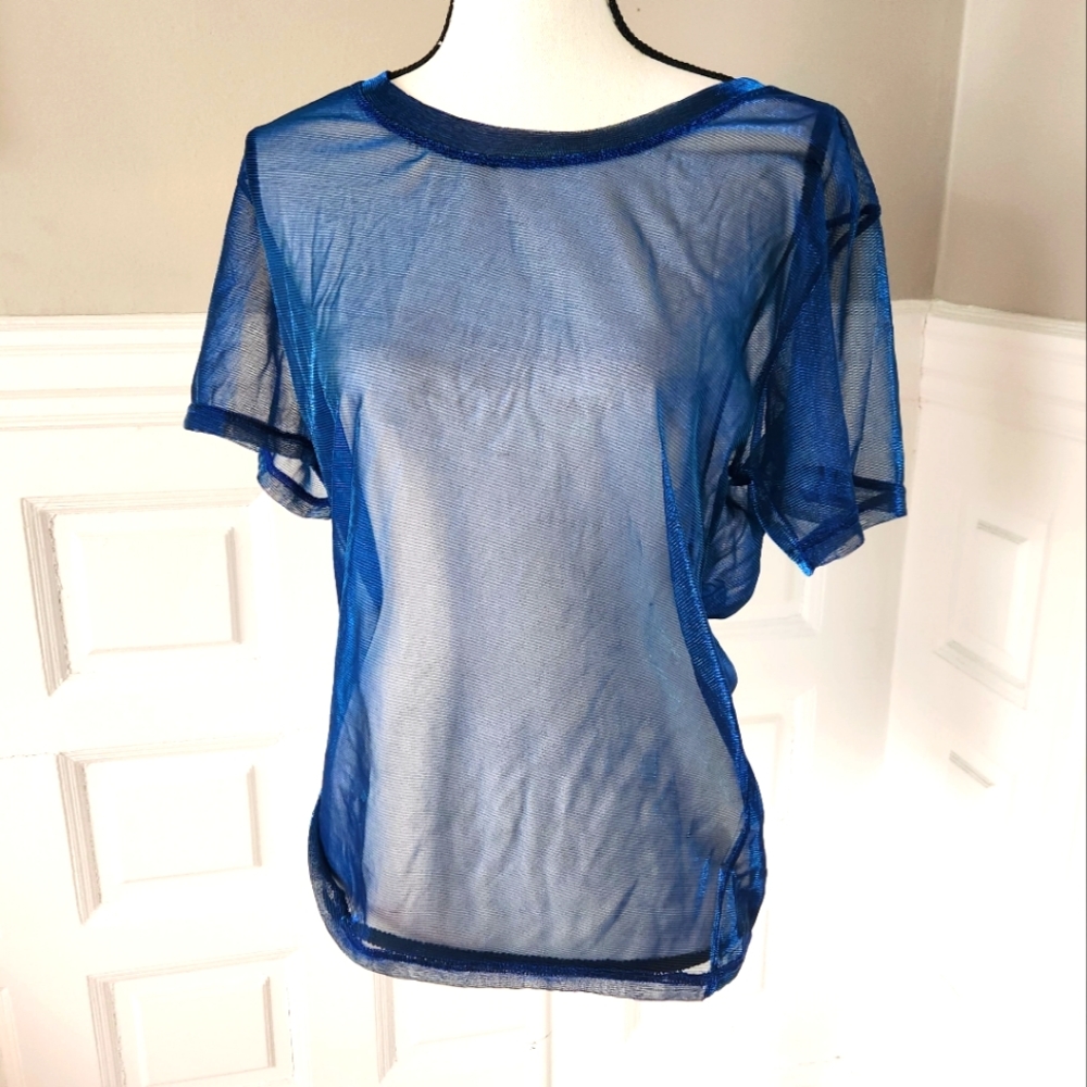Perfashion blue shimmering layering tee shirt size xl NWT